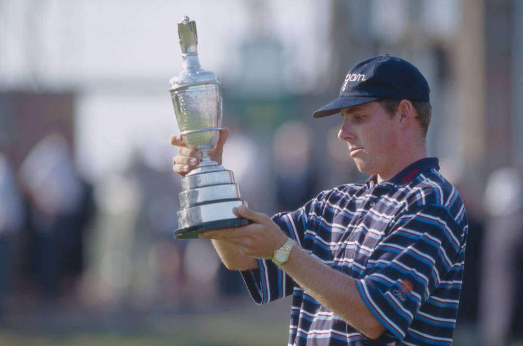 Justin Leonard with the Claret Jug following his Open Championship win at Royal Troon